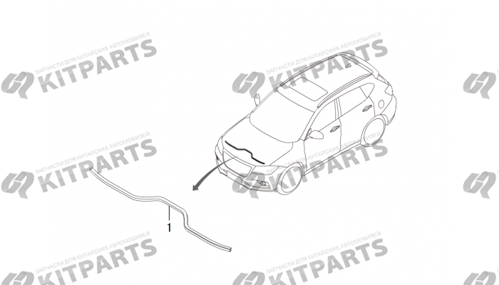 Уплотнение капота двигателя Haval H2