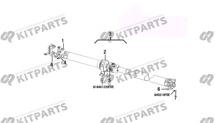 Задний карданный вал Haval Wingle 7