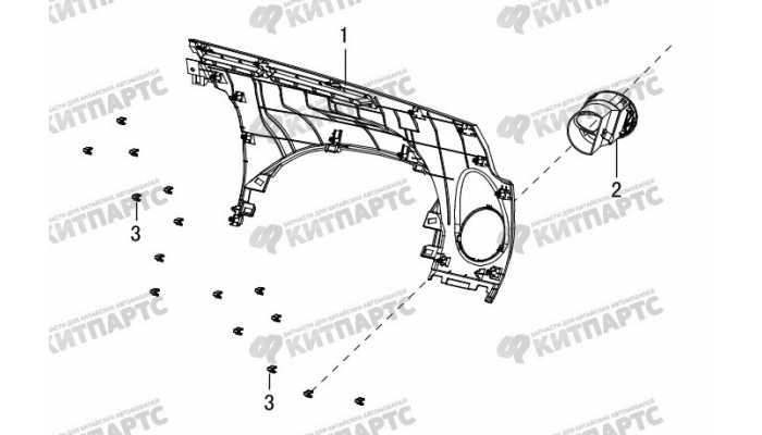 Накладка панели приборов верхняя левая Great Wall Hover H3