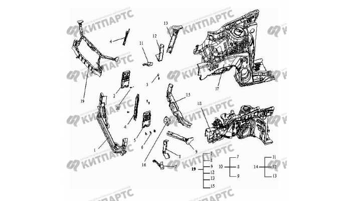 Панели моторного отсека Geely Otaka (CK)